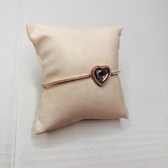 SWAROVSKI White Rose Gold Sparkling Dance Bangle - Picture 2 of 8